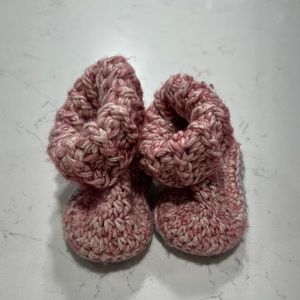 Handmade baby booties